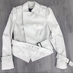 BCBG Crop khaki trench coat NWT